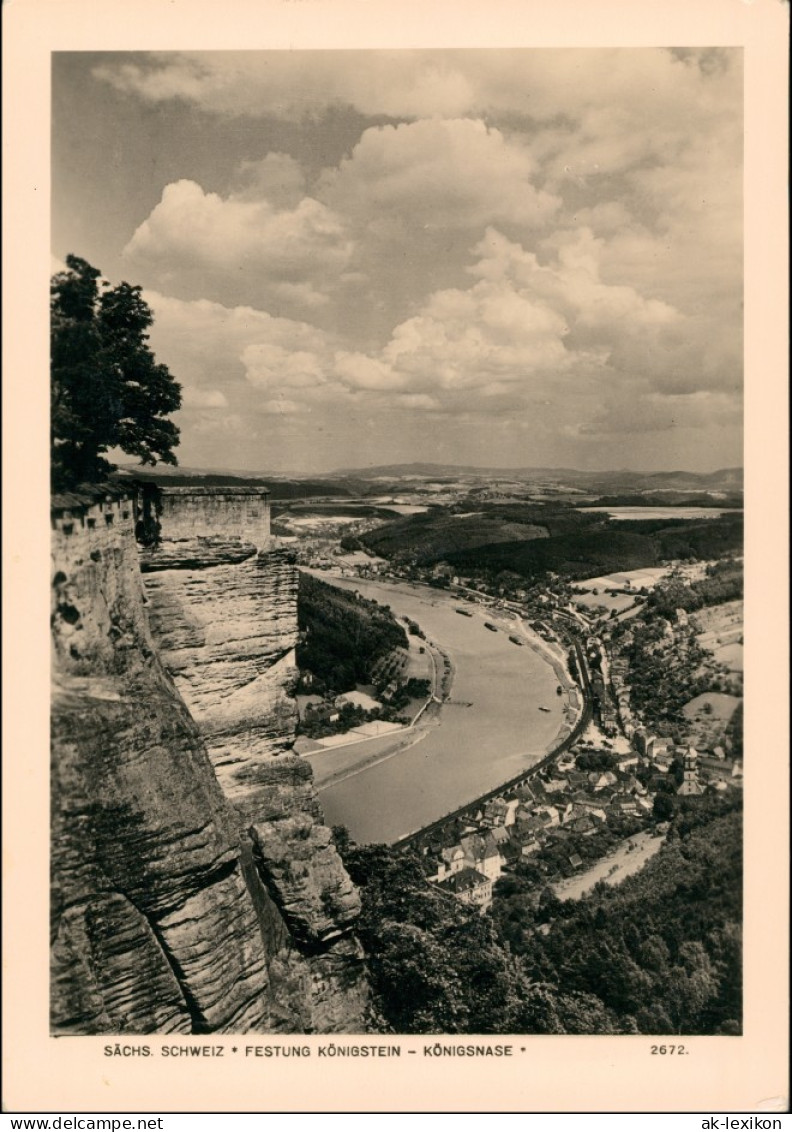 Königstein (Sächsische Schweiz) Festung Königstein Foto Hering 1961 - Koenigstein (Saechs. Schw.)