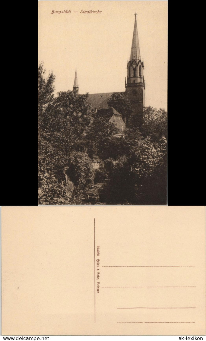 Ansichtskarte Burgstädt Stadtkirche 1912 - Burgstädt