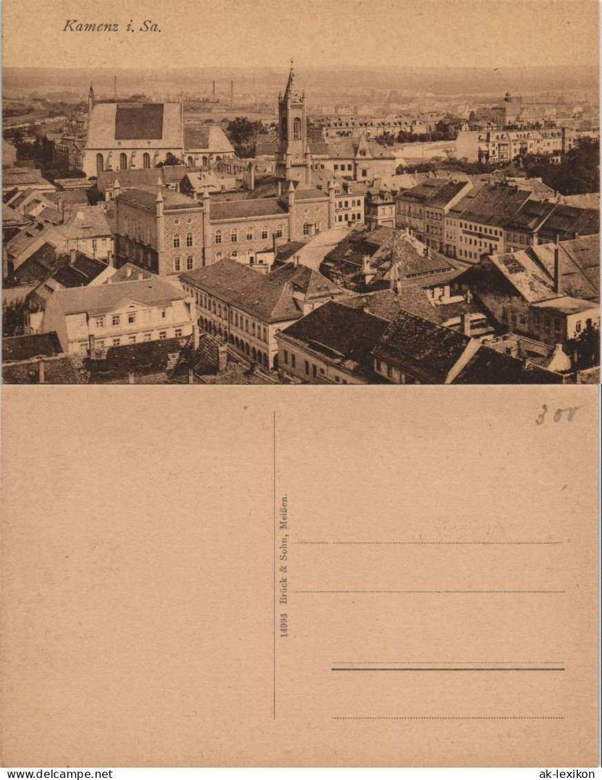 Ansichtskarte Kamenz Kamjenc Blick über Die Stadt - Fabriken 1912 - Kamenz