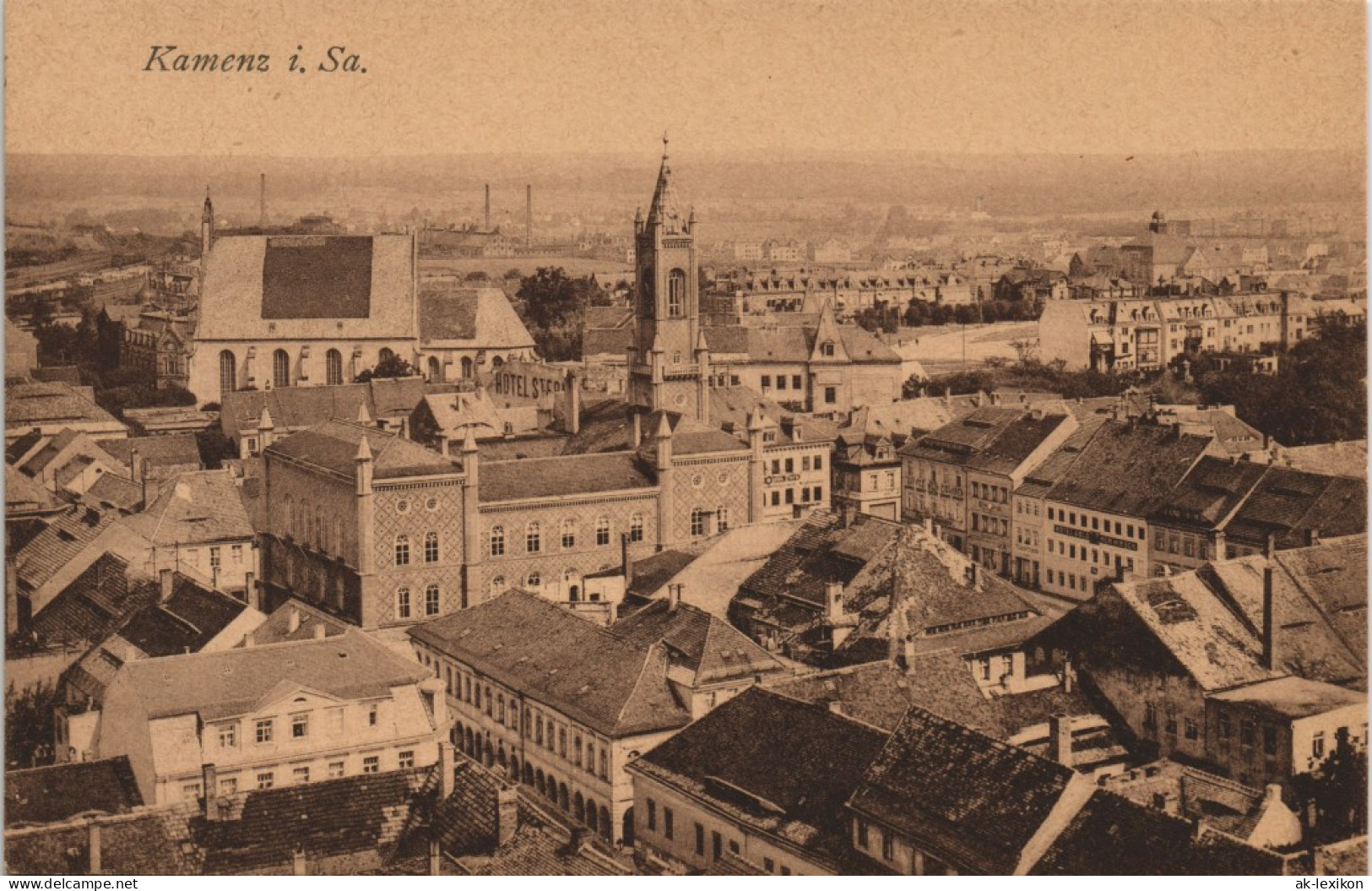 Ansichtskarte Kamenz Kamjenc Blick über Die Stadt - Fabriken 1912 - Kamenz