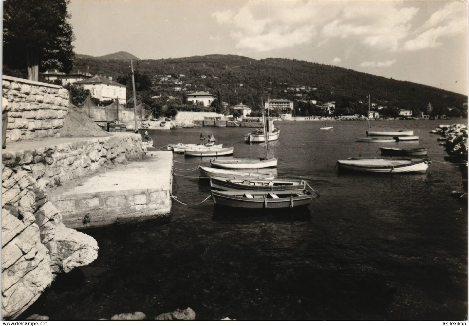 Sankt Jakobi Opatija (Abbazia) Umland-Ansichten Partie Mit Meer Bei Icici 1967 - Croazia