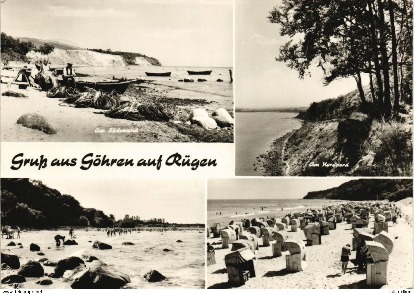 Ansichtskarte Göhren (Rügen) Strand DDR Mehrbild-AK 1970 - Göhren