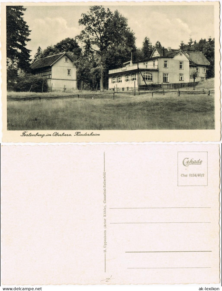 Ansichtskarte Festenburg-Clausthal-Zellerfeld Partie Am Kinderheim 1932/0000 - Clausthal-Zellerfeld