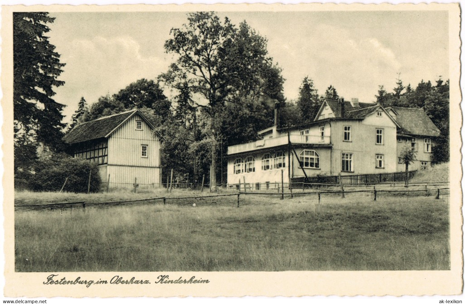 Ansichtskarte Festenburg-Clausthal-Zellerfeld Partie Am Kinderheim 1932/0000 - Clausthal-Zellerfeld