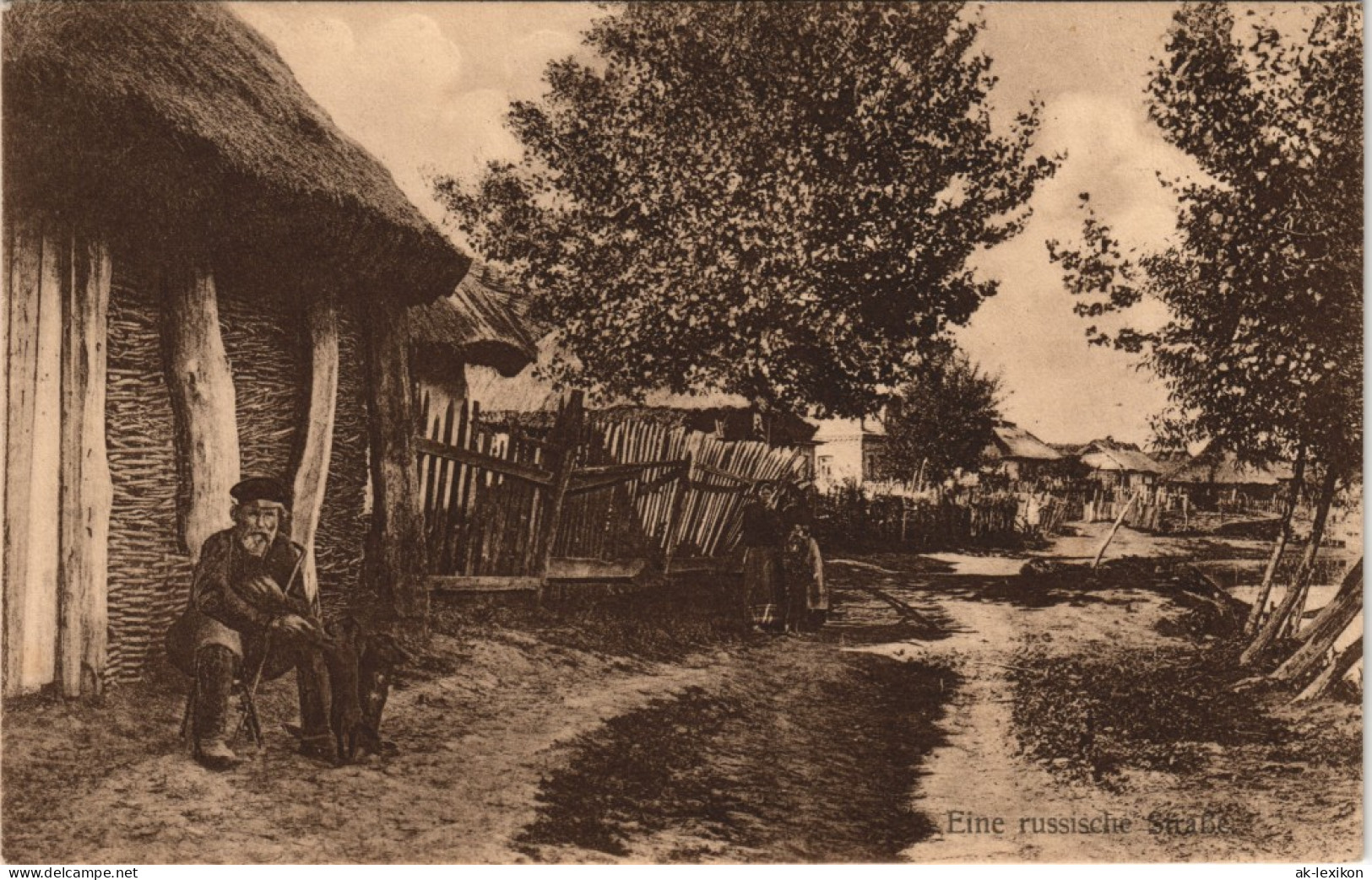 .Russland Rußland Россия Eine Straße In Rußland Mann Typen 1918 - Russland