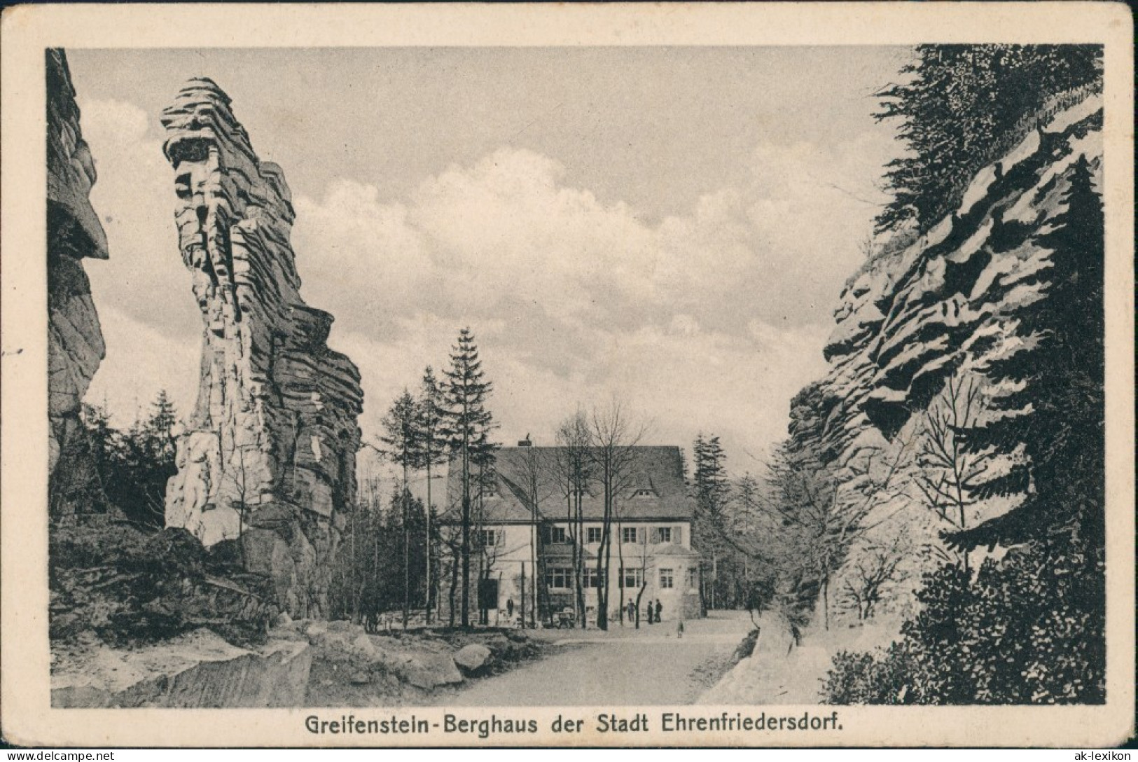 Ansichtskarte Ehrenfriedersdorf Greifenstein-Berghaus Gel. Feldpost 1917 - Ehrenfriedersdorf