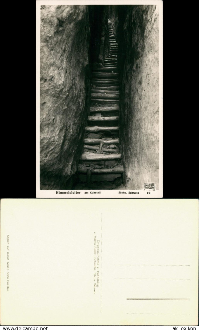 Kirnitzschtal-Sebnitz Kuhstall, Himmelsleiter M. Seidel Schmilka 1936 - Kirnitzschtal