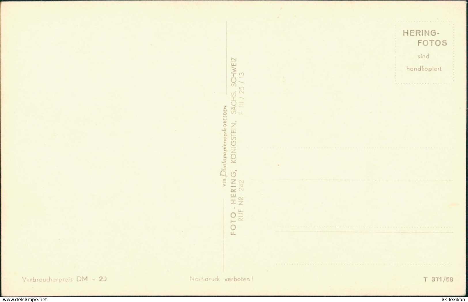 Ansichtskarte Gohrisch (Sächs. Schweiz) Stadt Lilienstein 1958 - Gohrisch