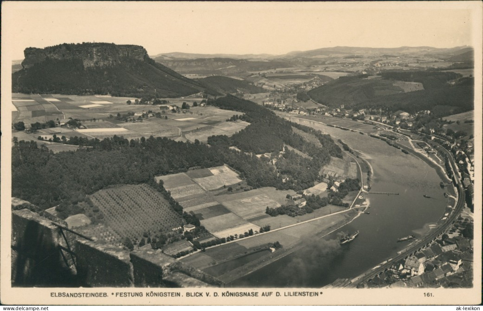 Ansichtskarte Königstein (Sächsische Schweiz) Elbtal Hering Königstein 1932 - Koenigstein (Saechs. Schw.)