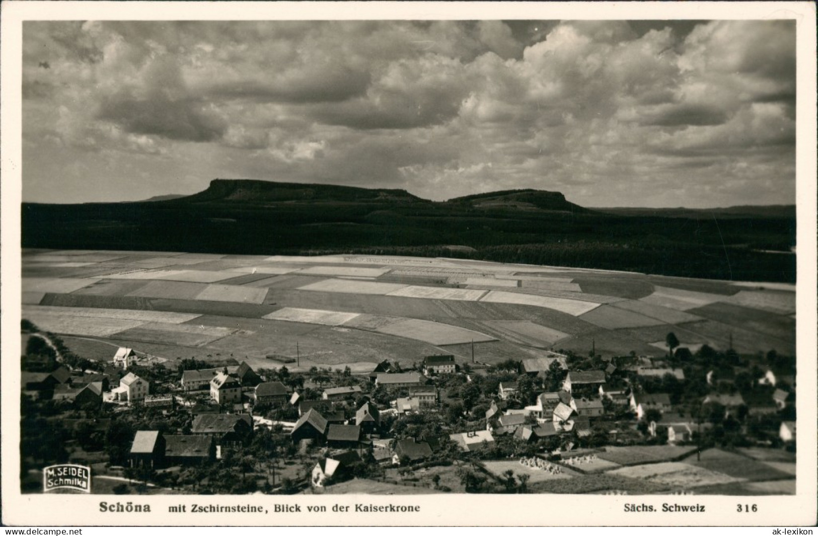 Schöna-Reinhardtsdorf  Der Kaiserkrone Mit Zschirnsteine, Sächs. Schweiz 1930 - Schöna