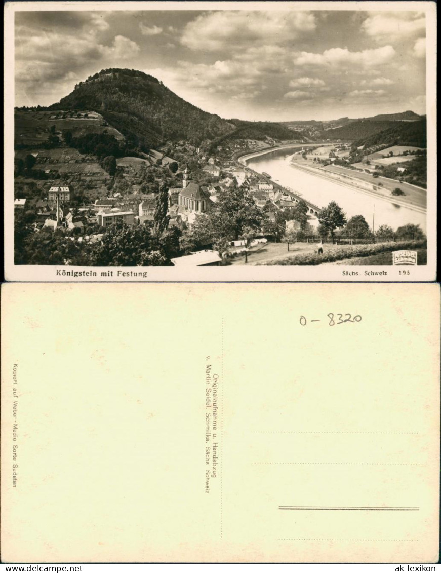 Ansichtskarte Königstein (Sächsische Schweiz) Stadt M. Seidel Schmilka 1931 - Koenigstein (Saechs. Schw.)