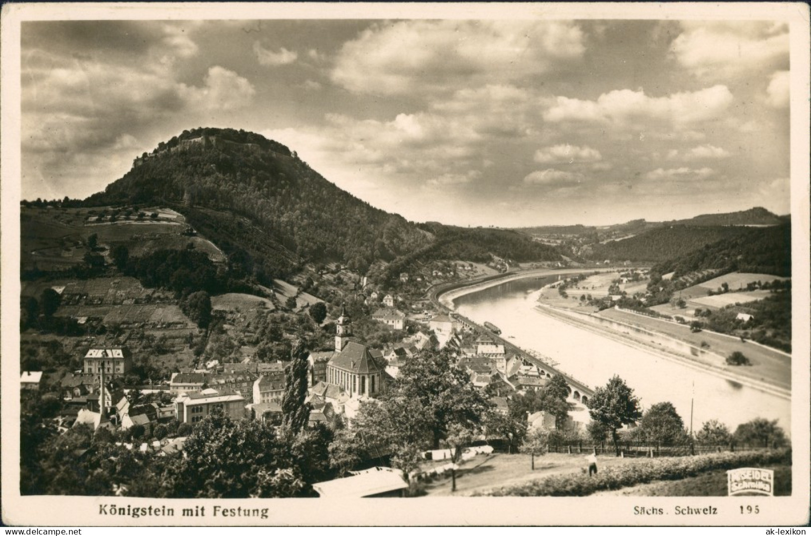 Ansichtskarte Königstein (Sächsische Schweiz) Stadt M. Seidel Schmilka 1931 - Koenigstein (Saechs. Schw.)