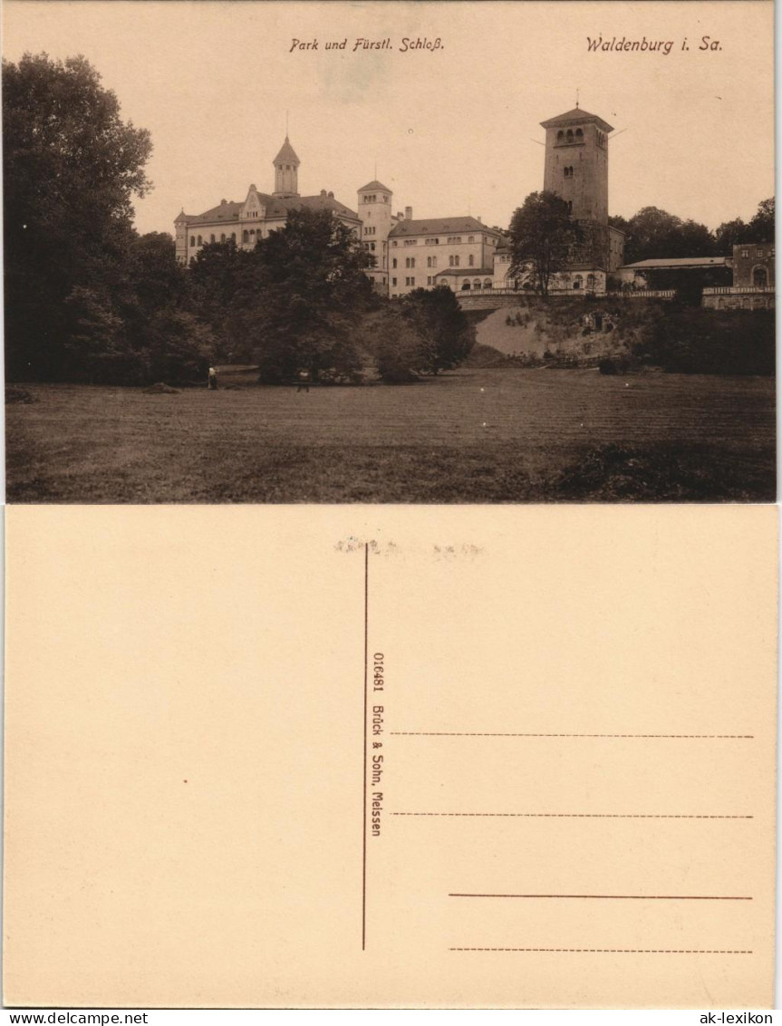 Ansichtskarte Waldenburg (Sachsen) Partie Am Schloß 1914 - Waldenburg (Sachsen)