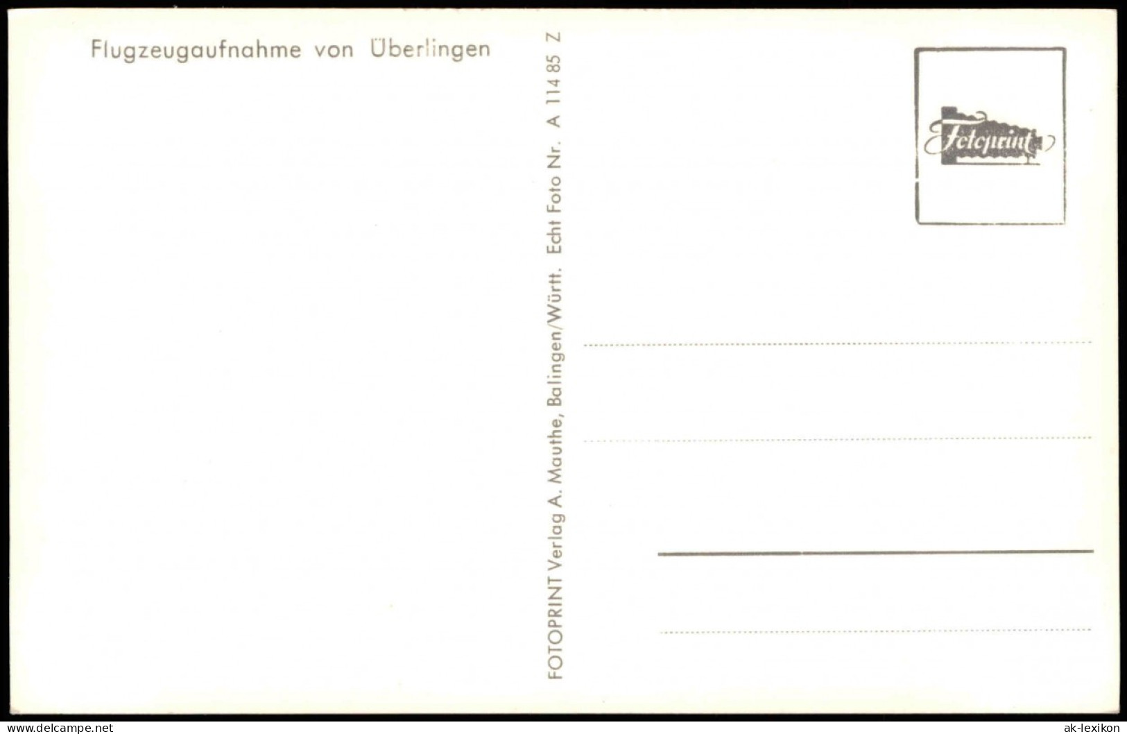 Überlingen Luftbild Flugzeugaufnahme Ortszentrum & Bodensee 1957 - Ueberlingen