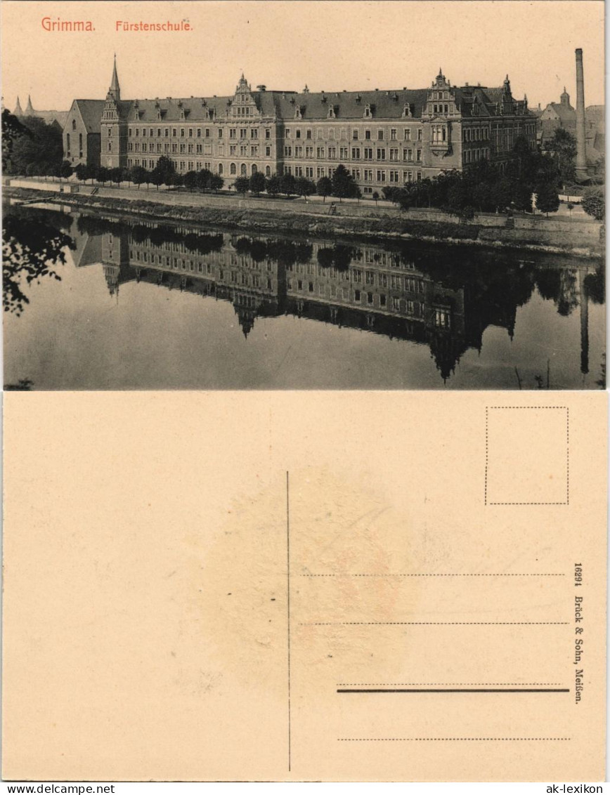 Ansichtskarte Grimma Fürsten- Und Landesschule St. Augustin 1913 - Grimma