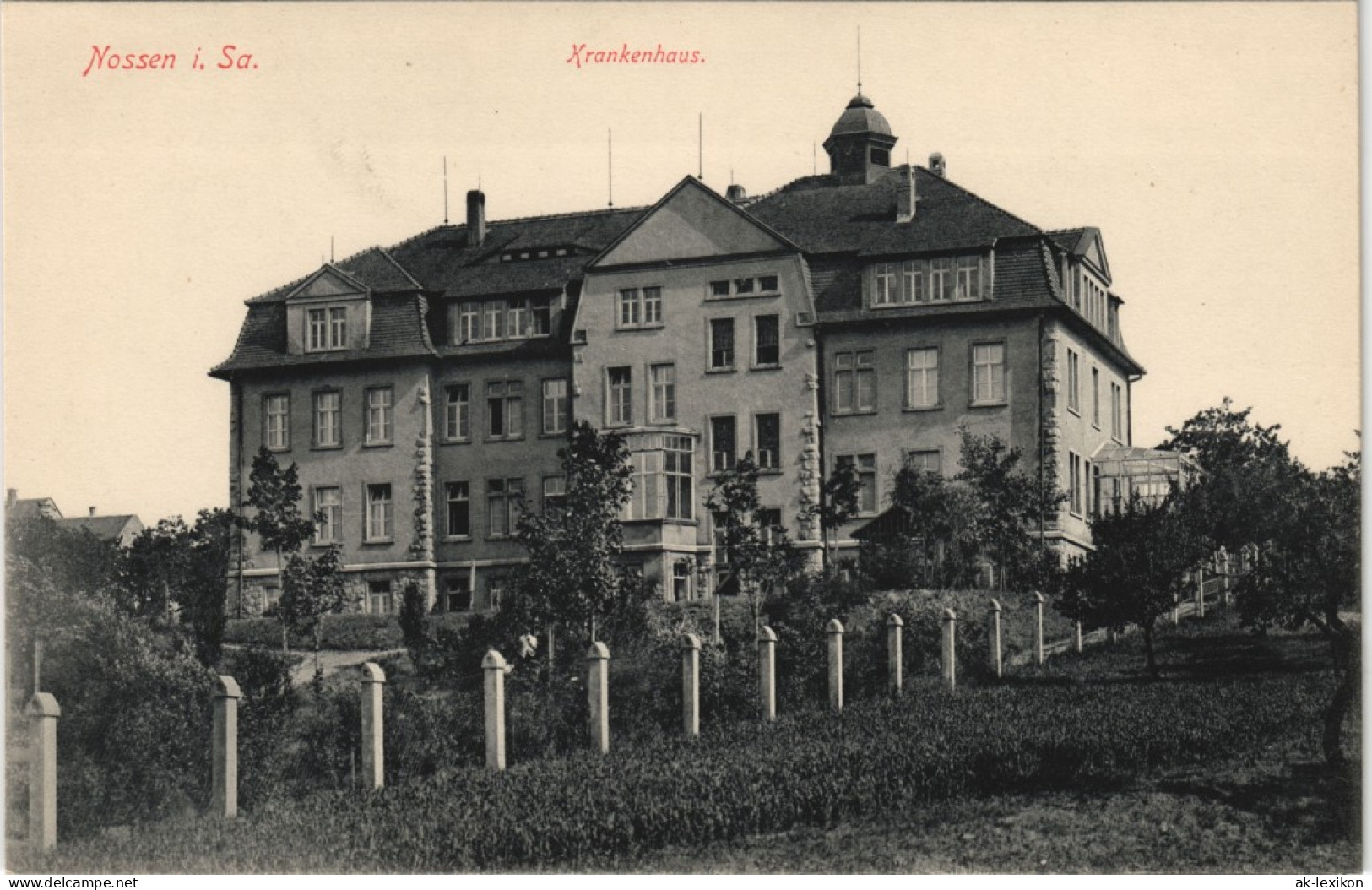 Ansichtskarte Nossen Partie Am Krankenhaus 1913 - Nossen