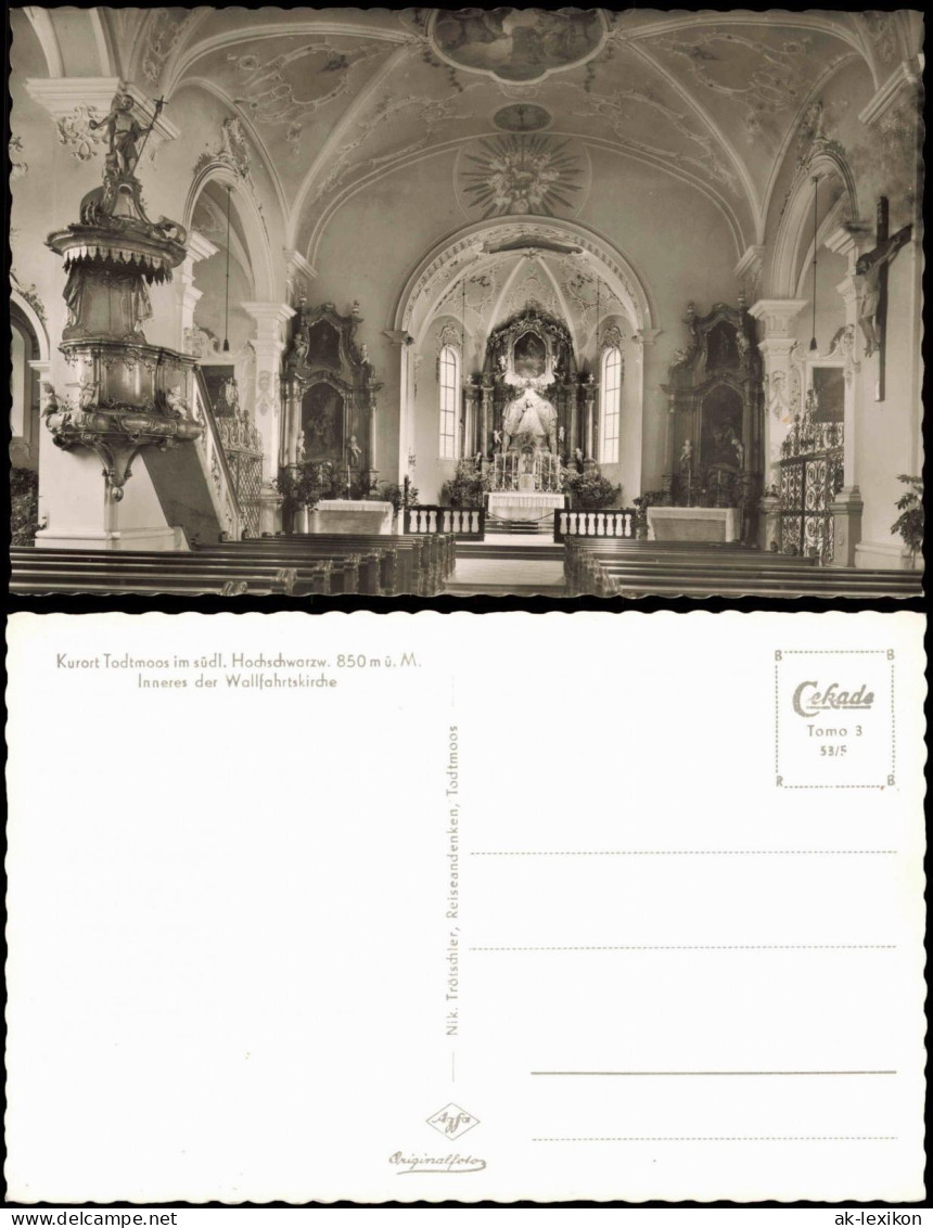 Ansichtskarte Todtmoos Inneres Der Wallfahrtskirche 1960/1953 - Todtmoos