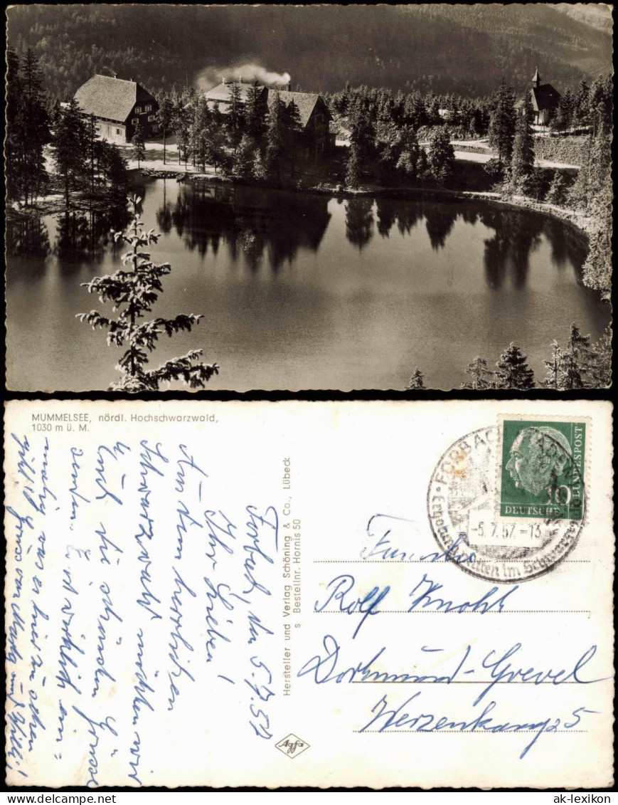 Ansichtskarte Achern Mummelsee Im Hoch-Schwarzwald 1957 - Achern