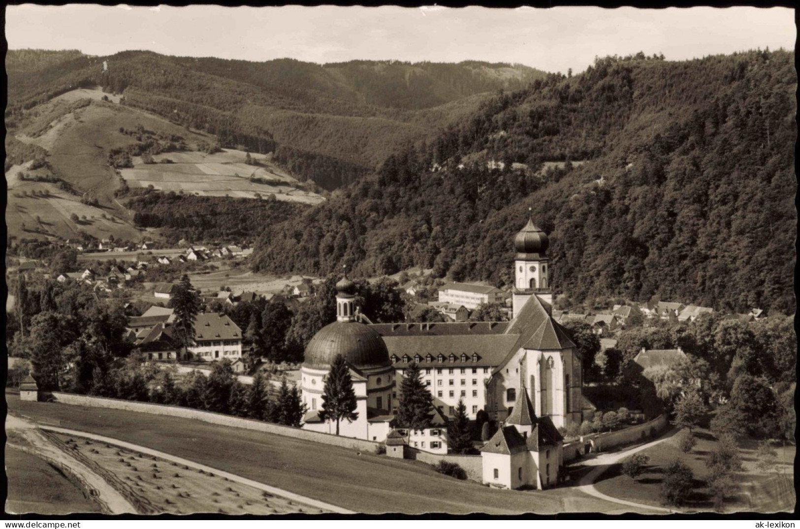 Münstertal/Schwarzwald  Blick Auf Untermünstertal Kloster St. Trudpert 1960 - Münstertal