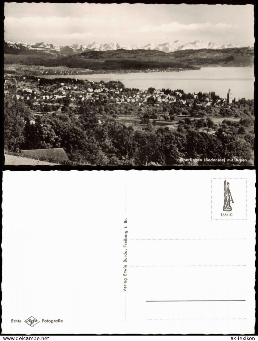 Ansichtskarte Überlingen Ortspanorama (Bodensee) Mit Alpen 1960 - Ueberlingen