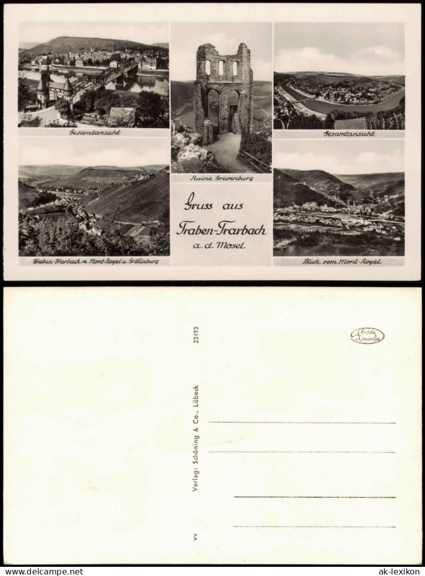 Traben-Trarbach Mehrbild-AK U.a. Ruine Grevenburg, Mont Roayal 1950 - Traben-Trarbach