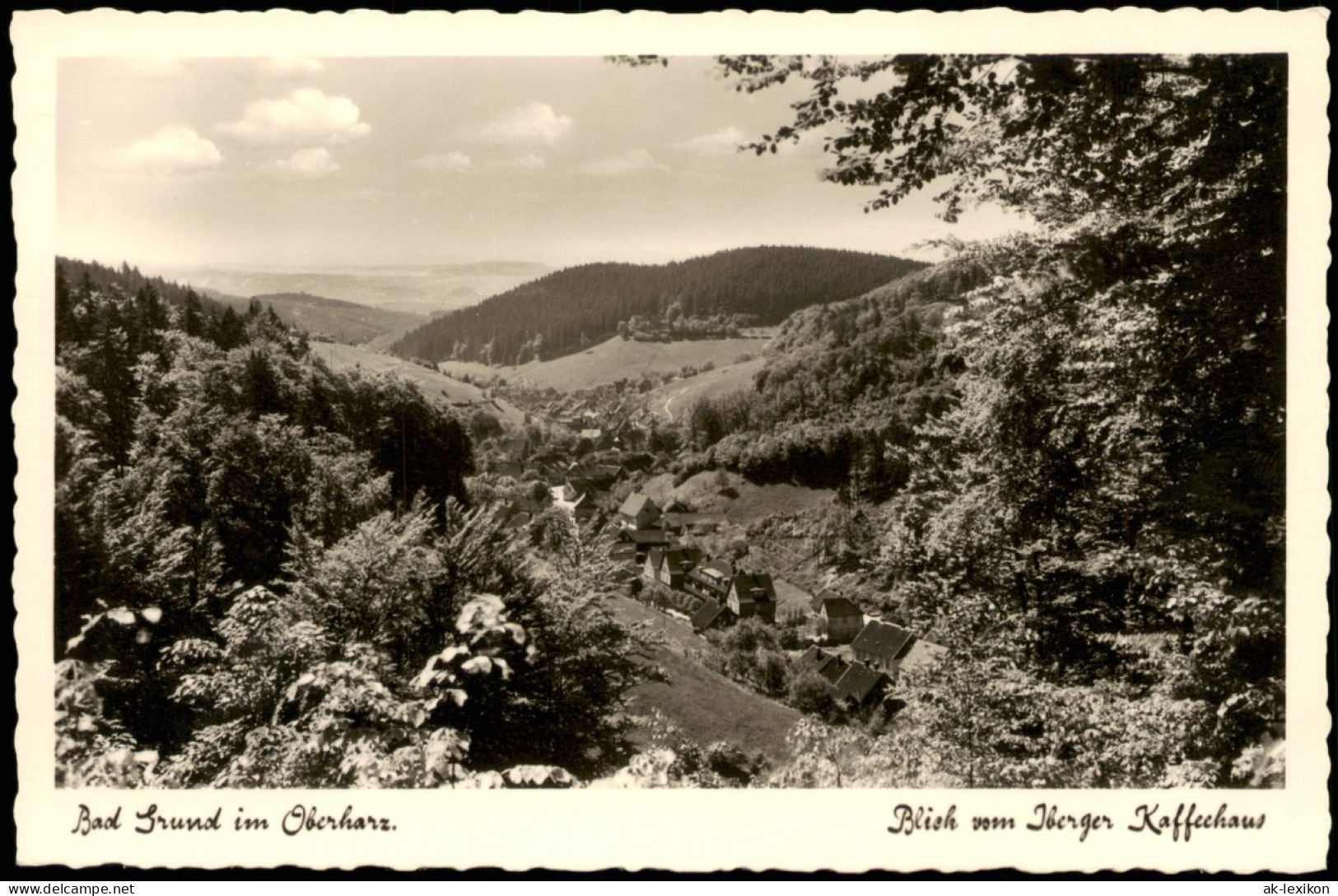 Ansichtskarte Bad Grund (Harz) Umland-Ansicht; Harz Panorama 1951 - Bad Grund