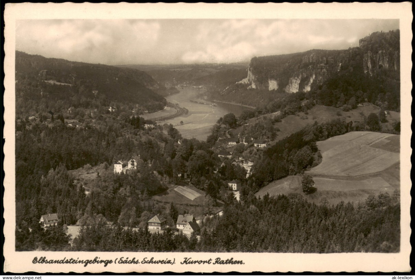 Ansichtskarte Rathen Blick In Das Elbtal 1942 - Rathen