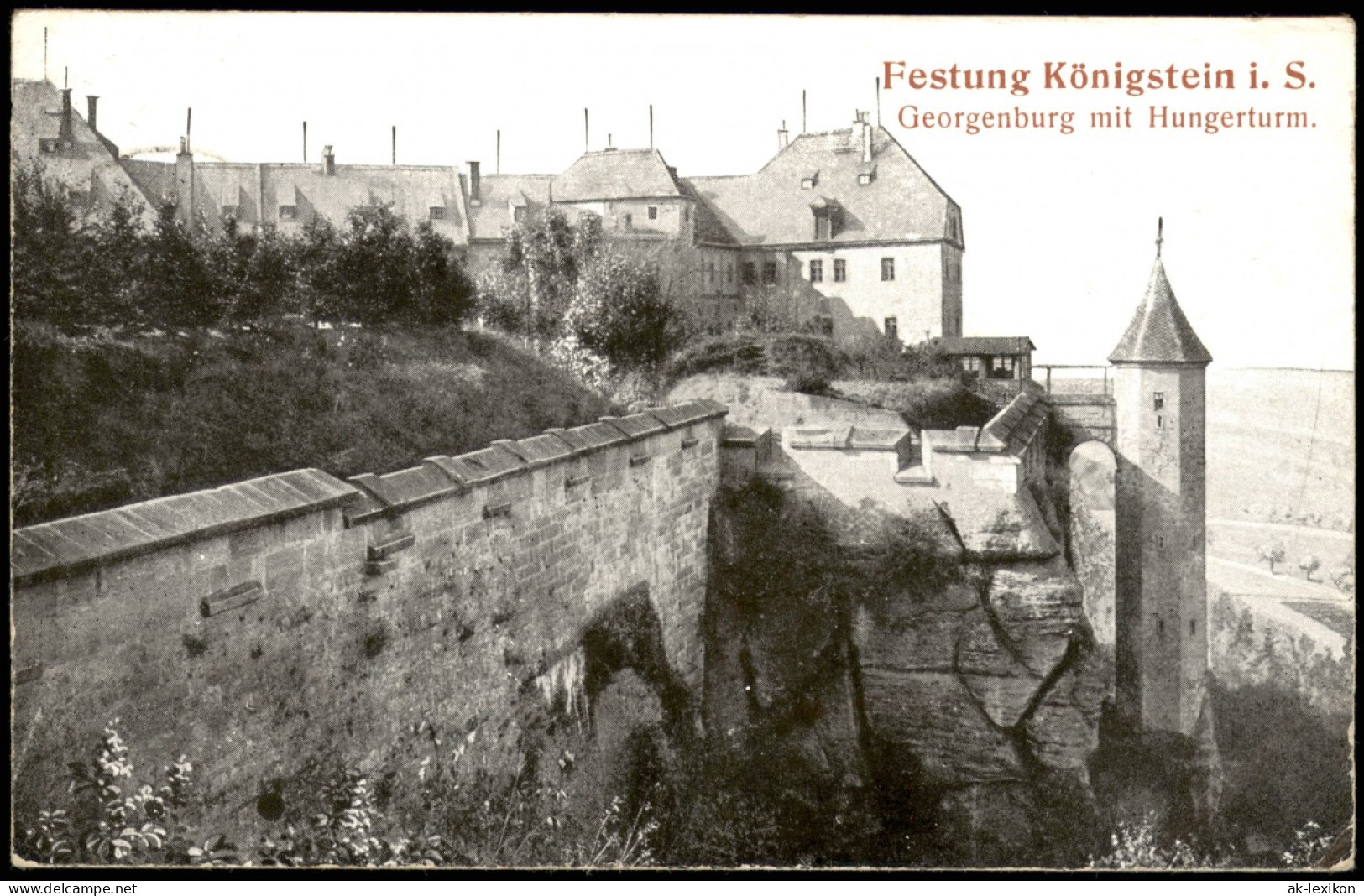 Königstein (Sächsische Schweiz) Georgenburg Mit Hungerturm. Festung 1929 - Koenigstein (Saechs. Schw.)