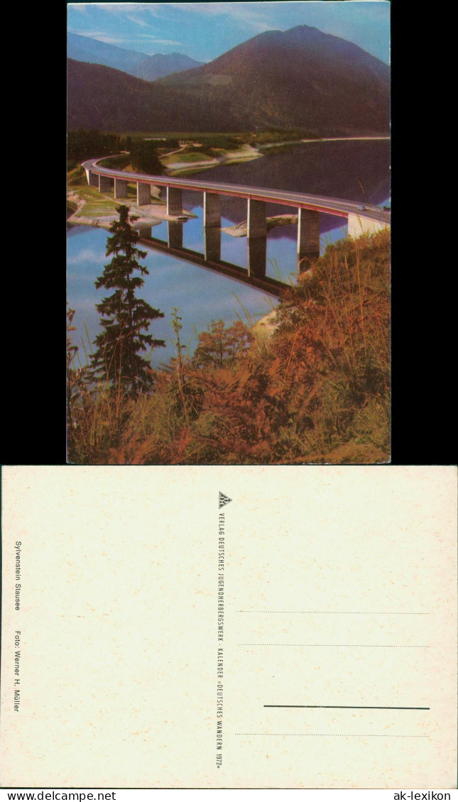 Ansichtskarte Lenggries Sylvenstein Stausee, Autobrücke 1971 - Lenggries