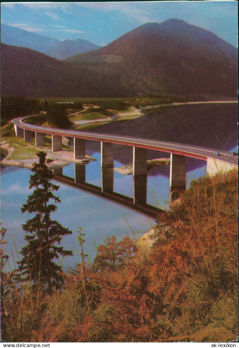 Ansichtskarte Lenggries Sylvenstein Stausee, Autobrücke 1971 - Lenggries