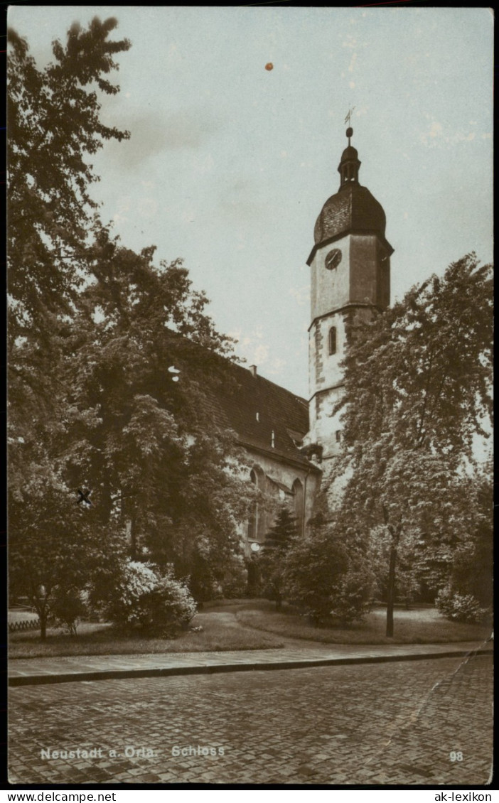 Ansichtskarte Neustadt (Orla) Partie An Der Kirche - Fotokarte 1928 - Neustadt / Orla