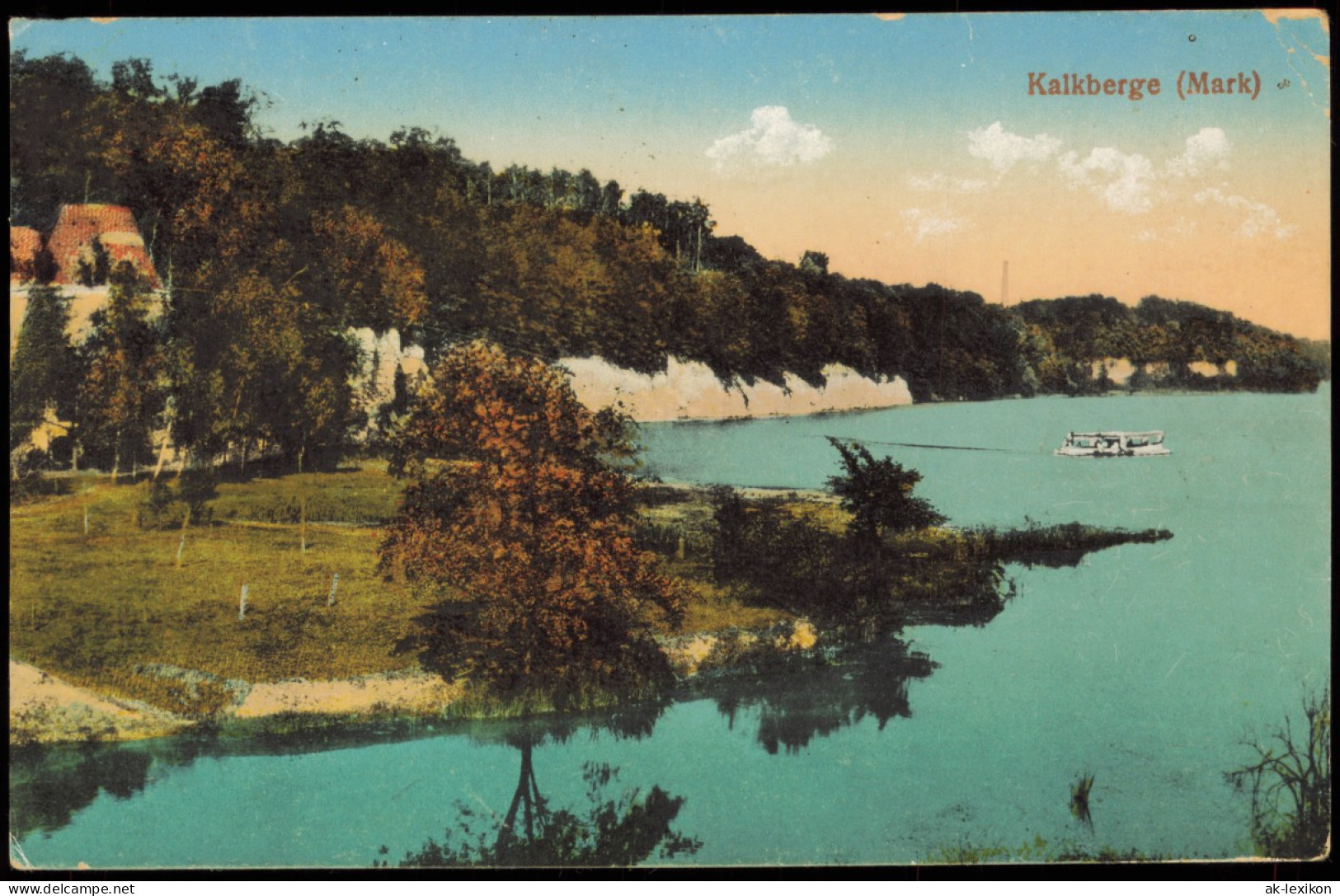 Ansichtskarte Kalkberge-Rüdersdorf Bei Berlin Kalksee, Boot 1920 - Rüdersdorf