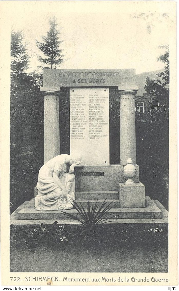 CPA 67 - 722. SCHIRMECK - Monuments Aux Morts De La Grande Guerre - Schirmeck