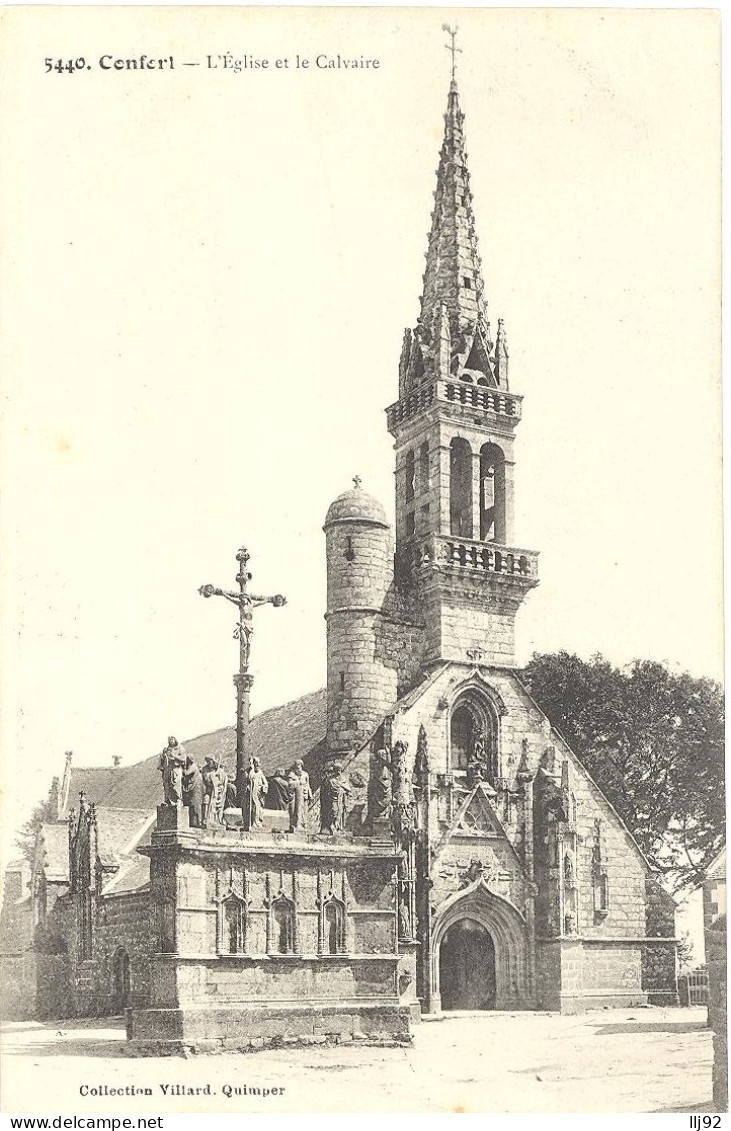 CPA - 29 - 5440. CONFORT - L'Eglise Et Le Calvaire - Confort-Meilars