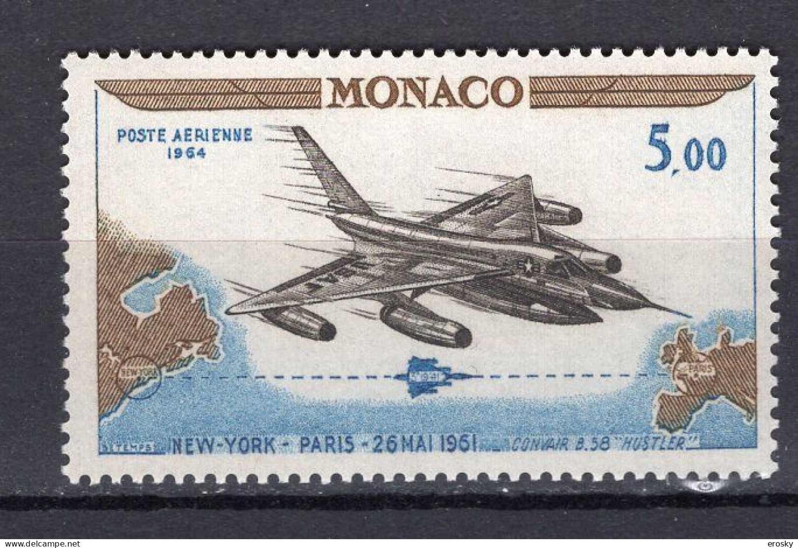 Q7218 - MONACO Aerienne Yv N°82 ** - Airmail