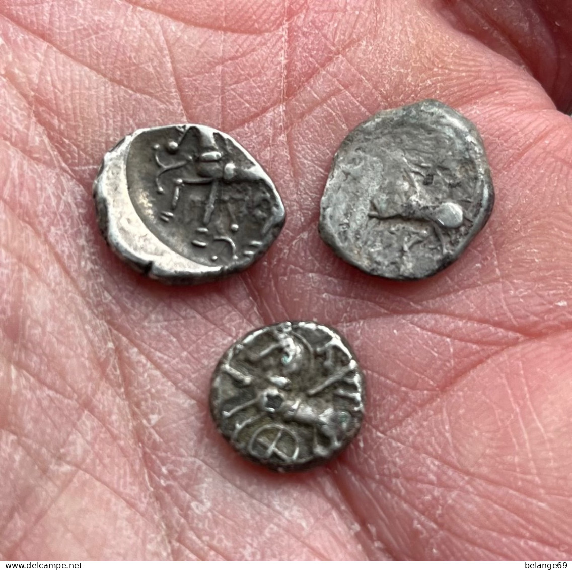 Lot De 3 Deniers Argent Gaulois - Lingons (Langres) - KALETEDOY A La Rouelle - Keltische Münzen