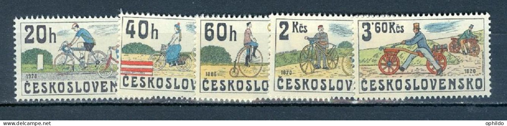 Tchéco  Yvert   2350/2354   * *  TB   Vélo , Cyclisme  - Unused Stamps