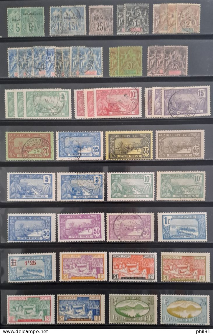 GUADELOUPE   Lot De Timbres Oblitérés Et Neufs - Andere & Zonder Classificatie