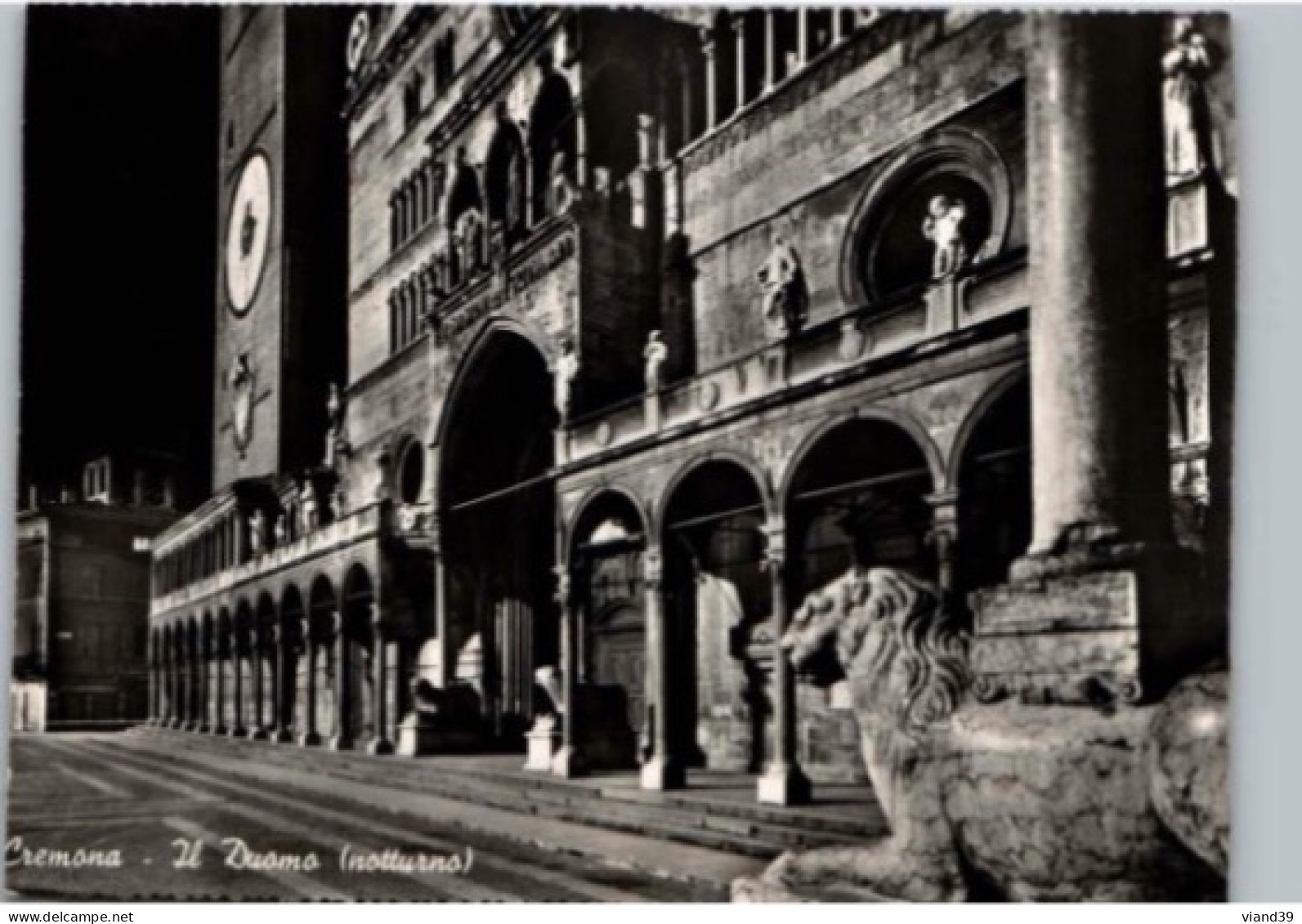 CREMONA. -  CREMONE. -  Le Dome Nocturne. -   Cachet Poste 1957 - Cremona