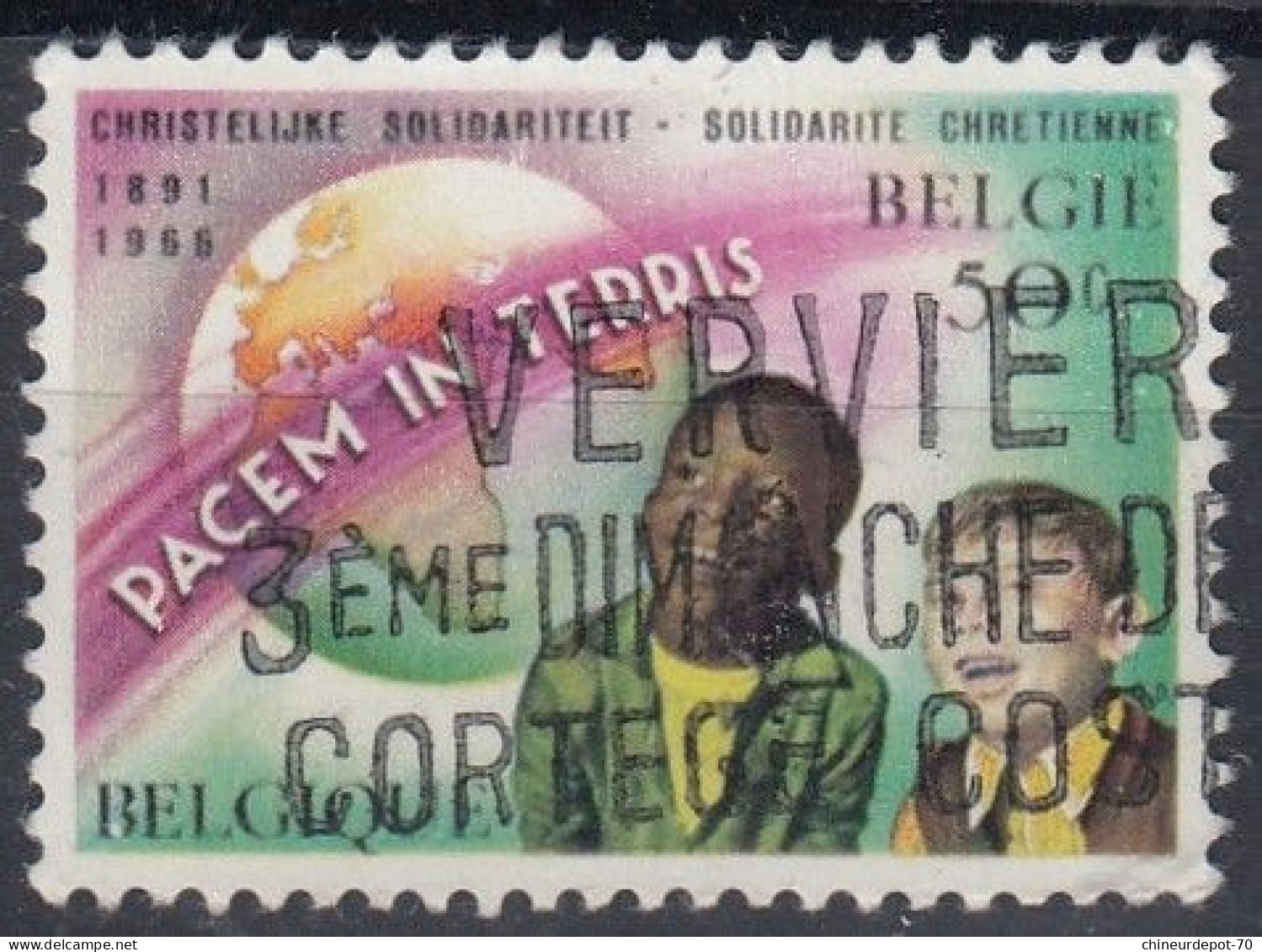 SOLIDARITÉ CHRÉTIENNE 1966  LA PAIX SUR TERRE - Used Stamps