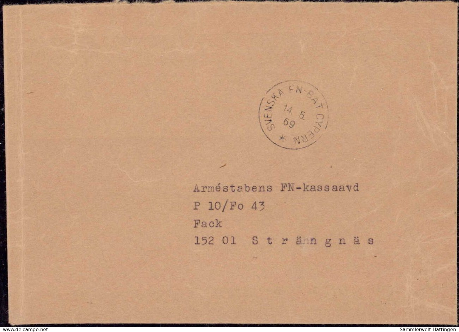 604106 | Feldpost 1969 Der Schwedischen UNO ONU Truppen In Zypern  | - Cartas