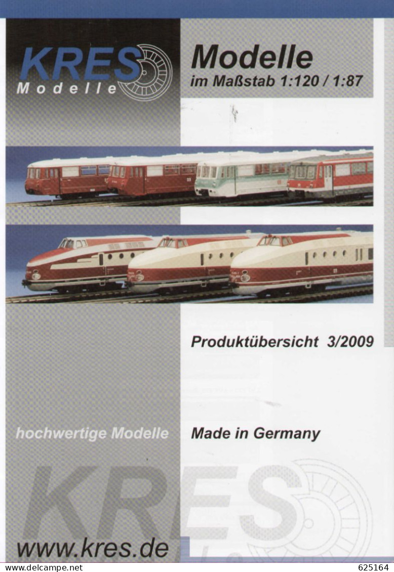 Catalogue KRES-MODELLE 2009.3 Produktübersicht Spur TT 1:120 / H0 1:87 - Duits