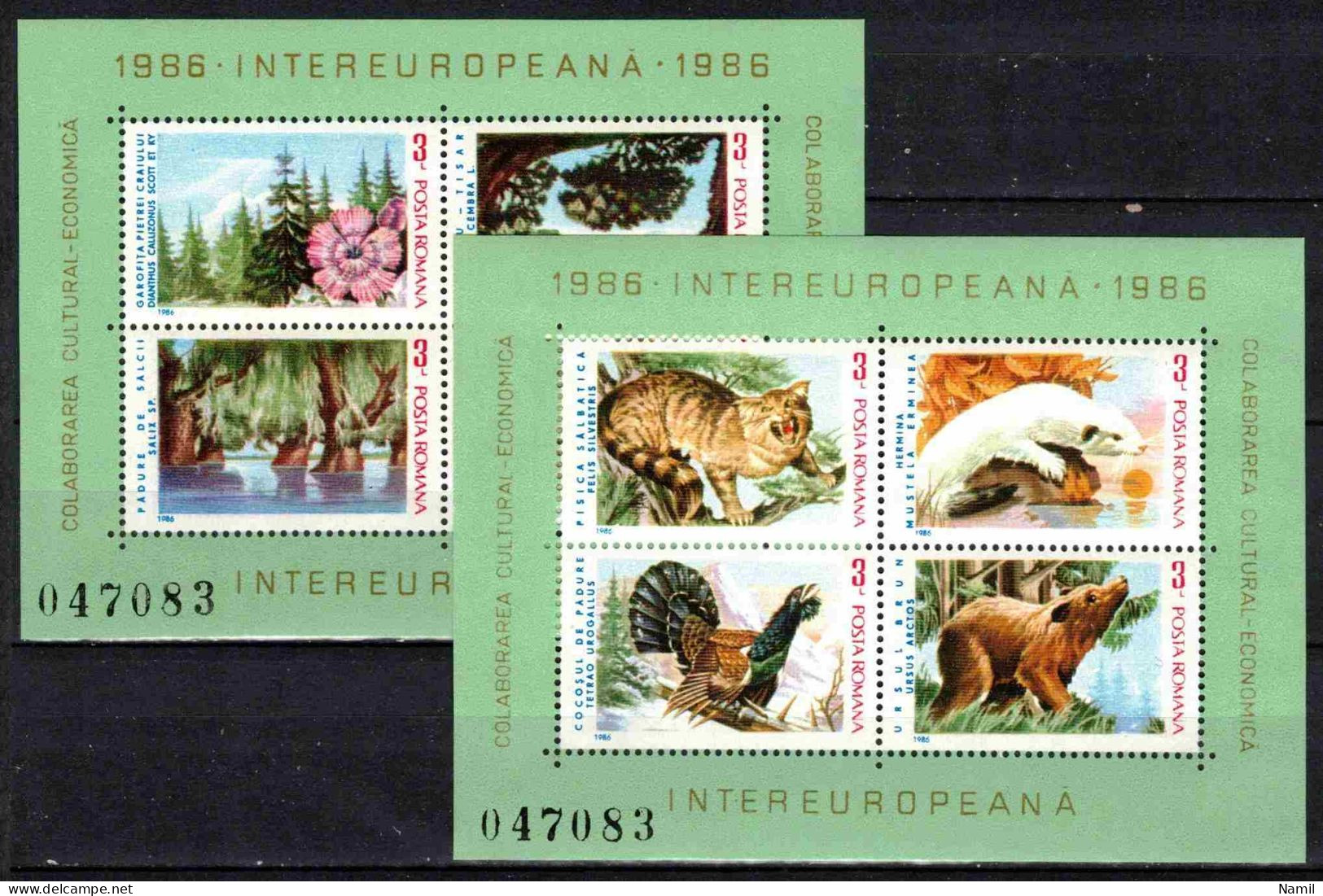 ** Roumanie 1986 Mi 4235-41 - Bl.223-4 (Yv BF 181-2), (MNH)** - Nuevos