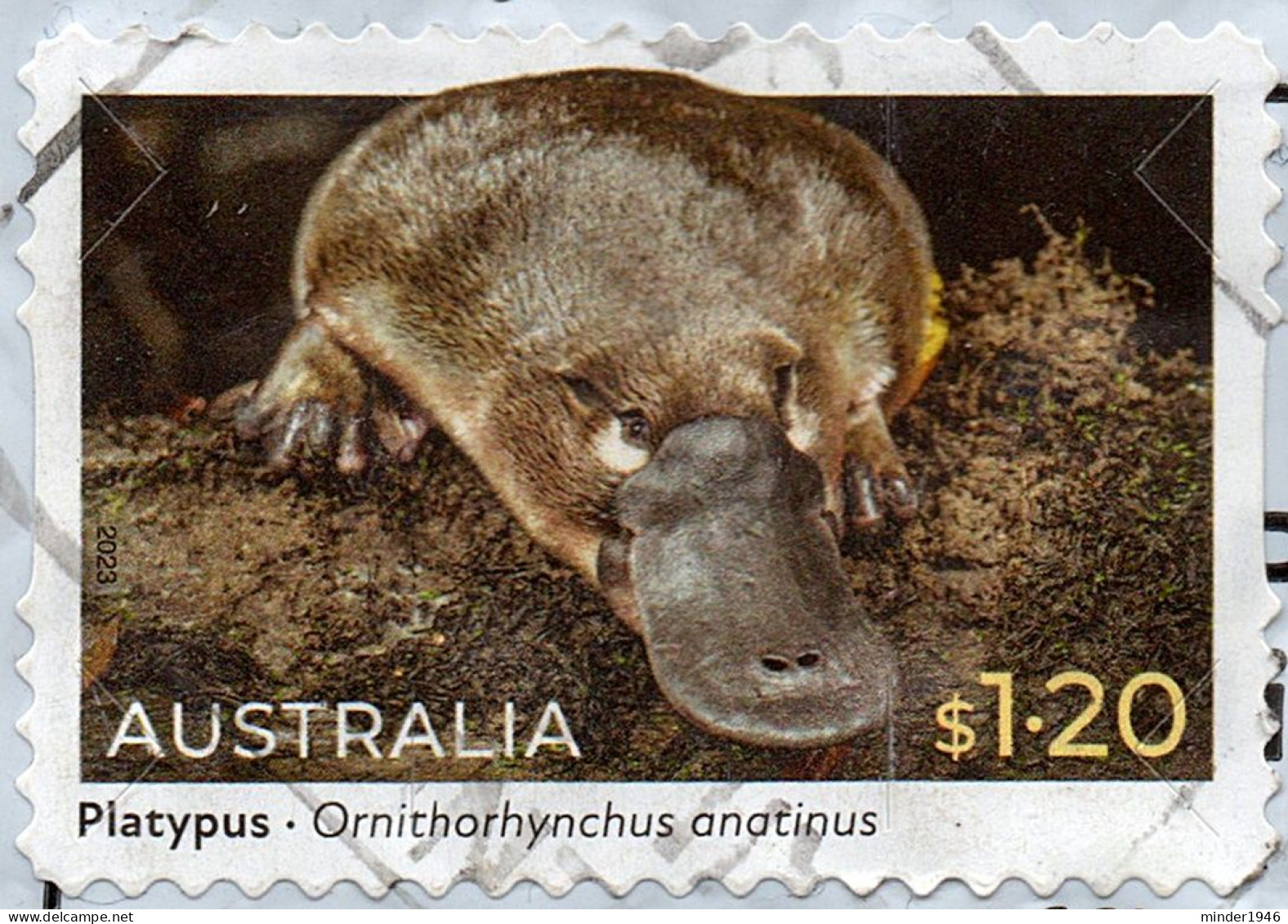 AUSTRALIA 2022 $1.20 Multicoloured, Native Animals - Platypus Self Adhesive DIE-CUT-USED FU - Used Stamps