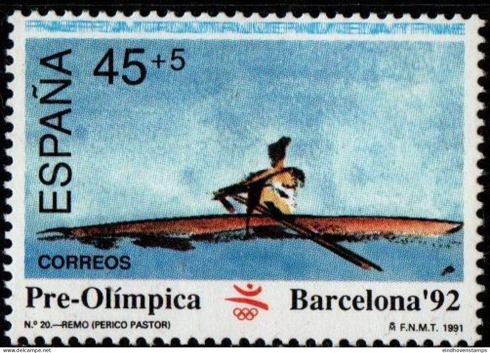 Spain 1991 Olympic Games Barcelona 1 Value MNH Rowing, - Zomer 1992: Barcelona