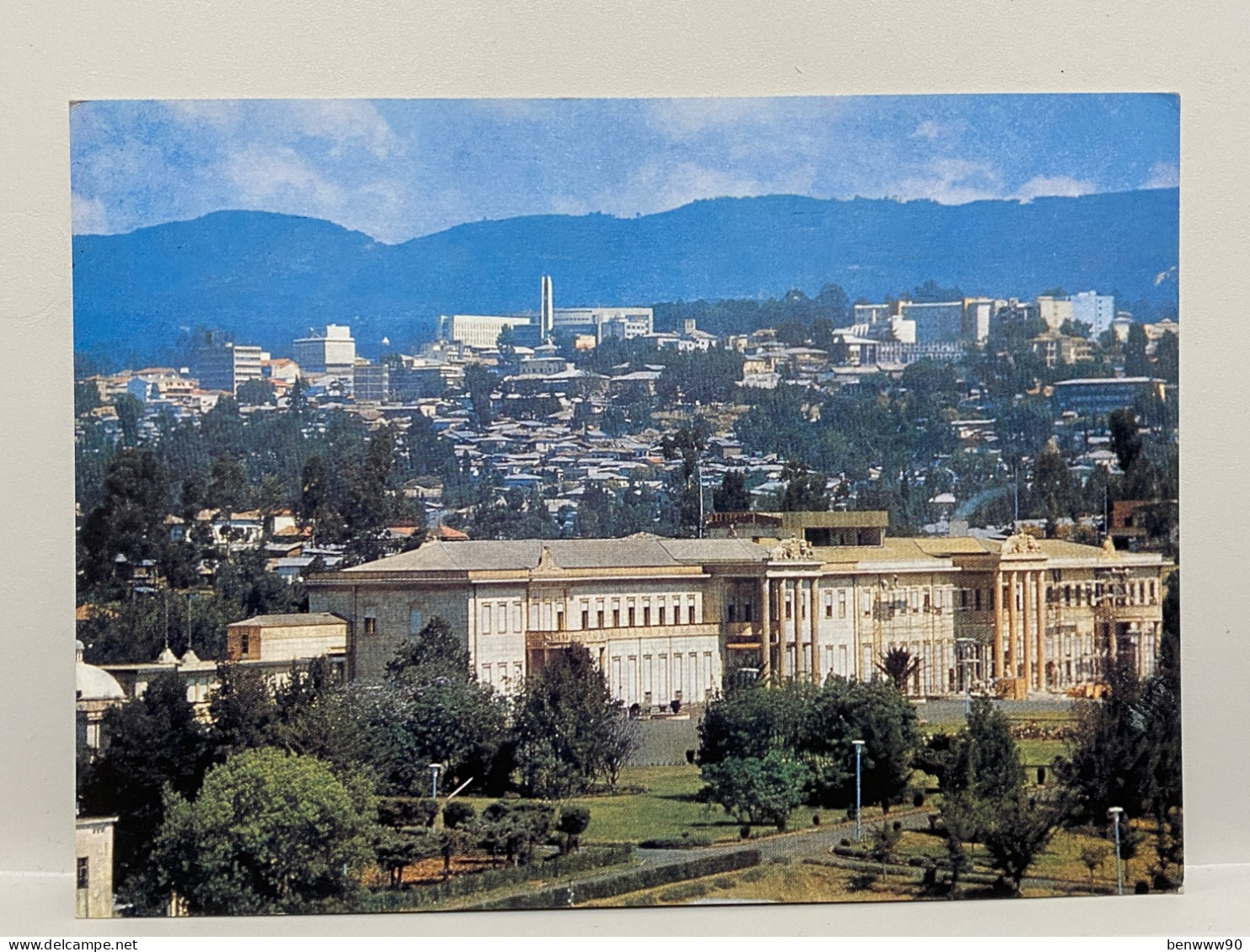 Addis Ababa With Jubilee Palace In Foreground,  Ethiopia Postcard - Etiopia