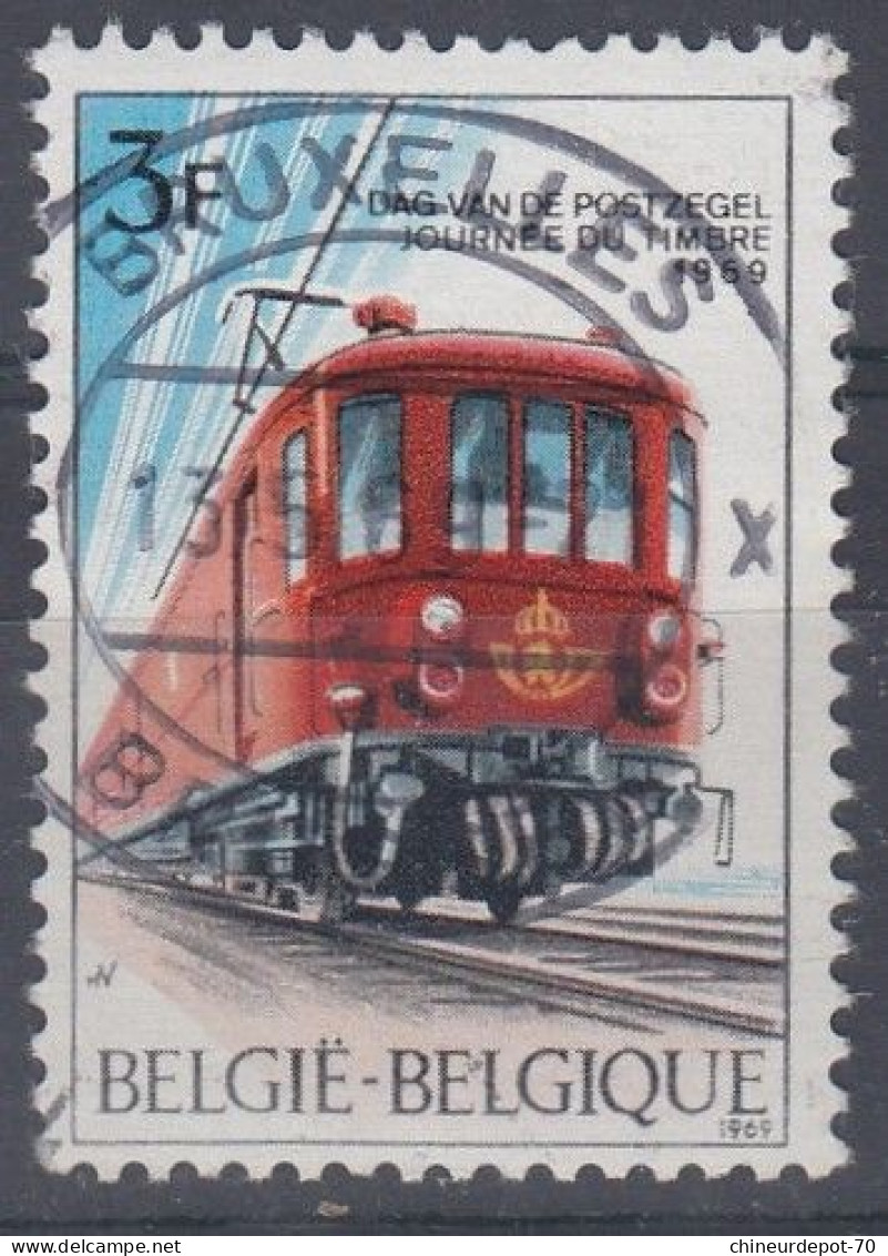 JOURNEE DU TIMBRE 1969 Train Cachet Bruxelles Brussel - Oblitérés