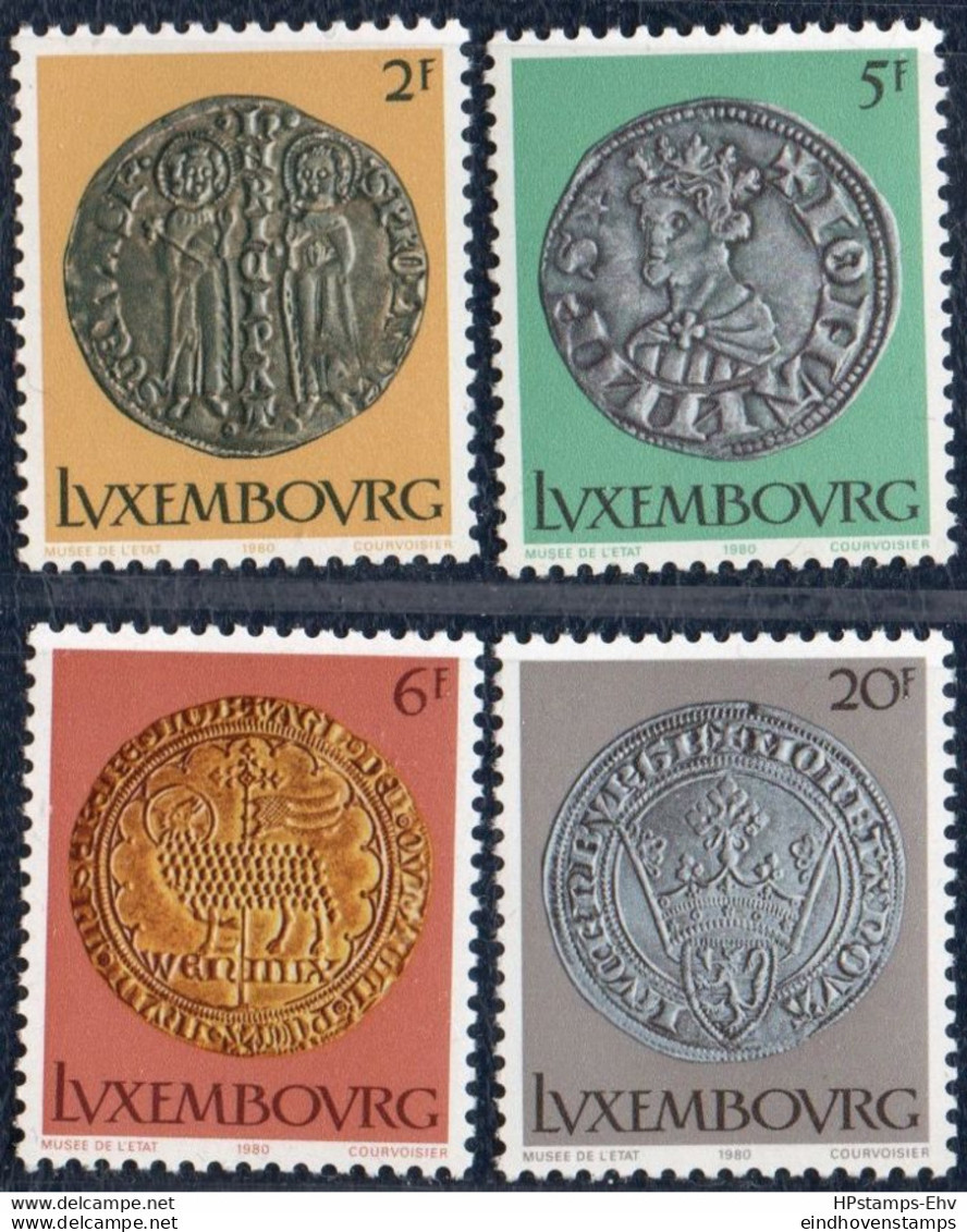 Luxemburg 1980 Mediaeval Coins 4 Values MNH Henri VII Groat, John The Blind, Wenceslaus Groschen - Monete