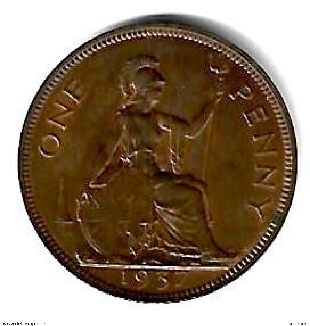 *great Britain 1 Penny 1937  Km 845    Xf - Autres & Non Classés