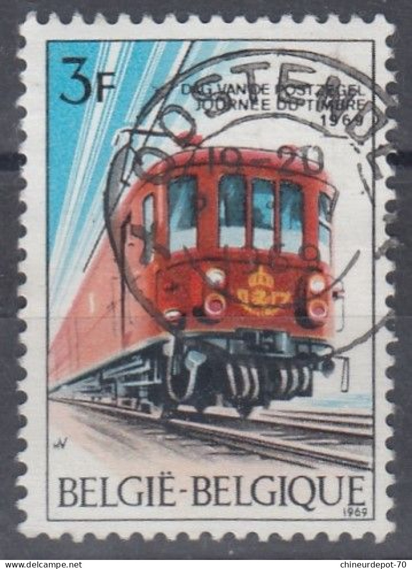 JOURNEE DU TIMBRE 1969 Train Cachet Oostende - Oblitérés